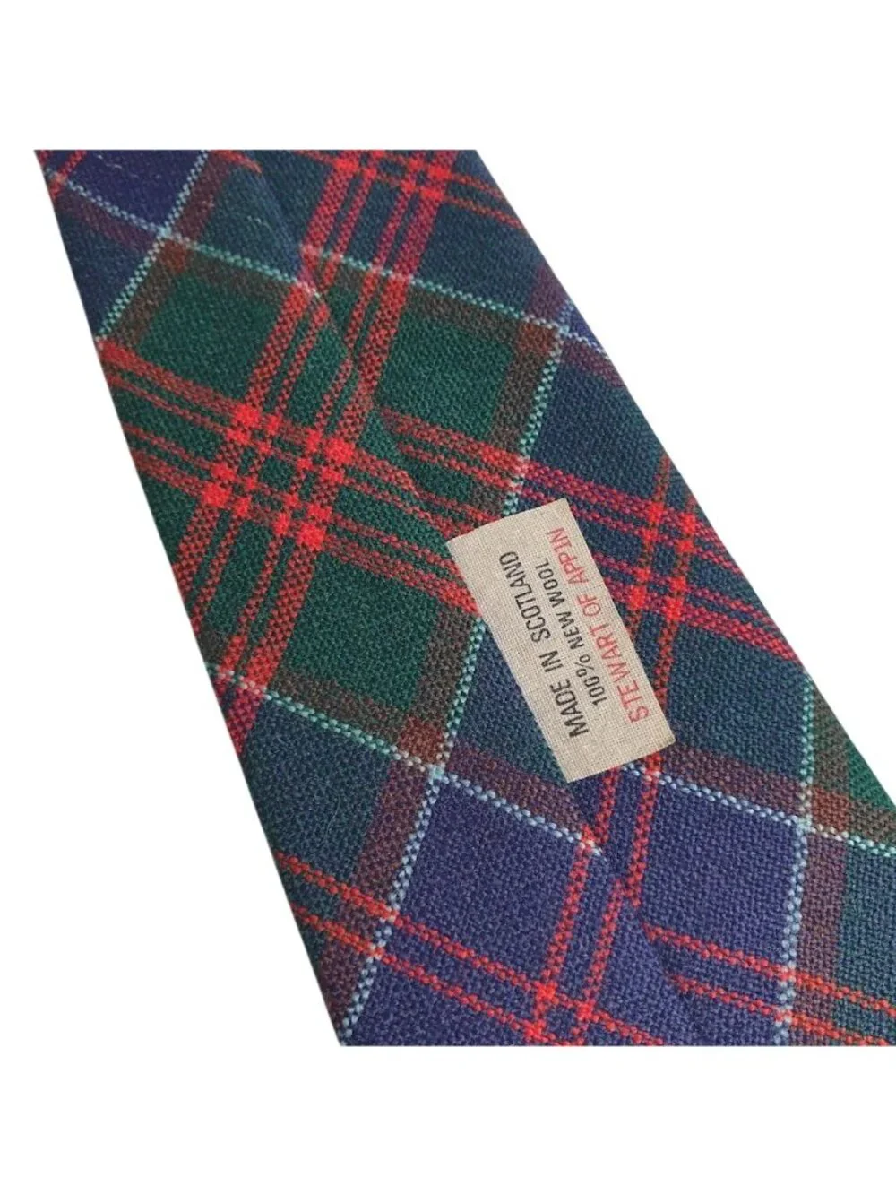 Stewart Of Appin Scottish Tartan Wool Tie Red Green Plaid Classic Pattern 55x3